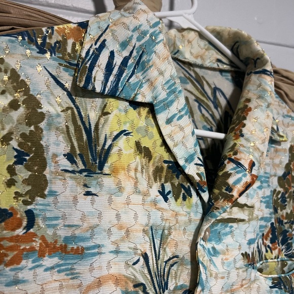 Vintage gold embossed MCM button down shirt - Picture 2 of 5